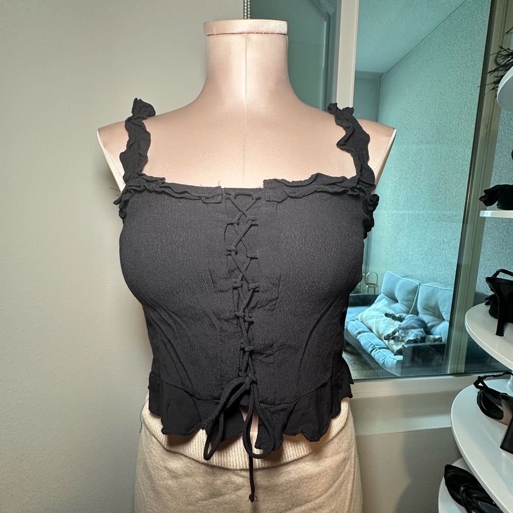 H&M tie front tank